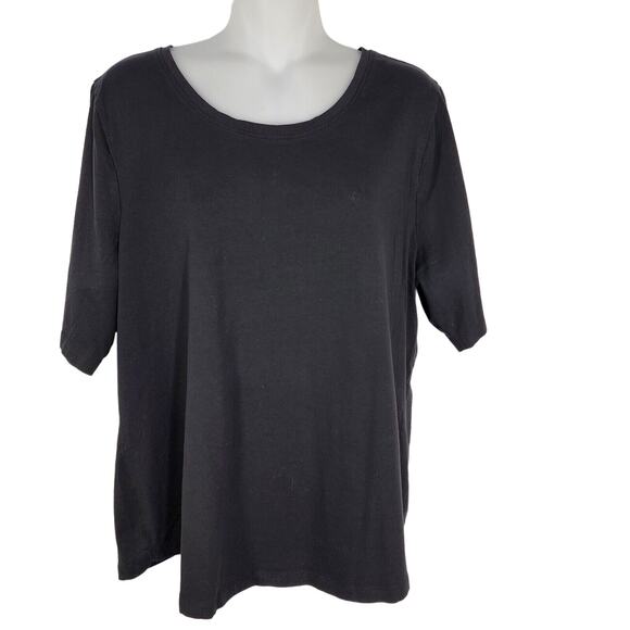 Denim & Co. Women Tops Large Essentials AnyWear Jersey Set 2 Blue Black A378932 - Picture 6 of 11